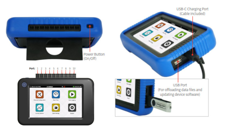 Datalogger portatie a 8 canali
